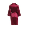 Wedding morning gowns, bride and bridesmaid bathrobes, female bathrobes, matte color, satin bathrobes, hemmed cuffs, bathrobes A9000D, uniform size Item Picture